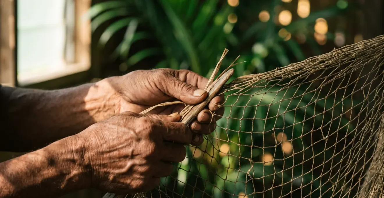 Indigenous Tagbanua guide demonstrating traditional sustainable fishing methods in Palawan
