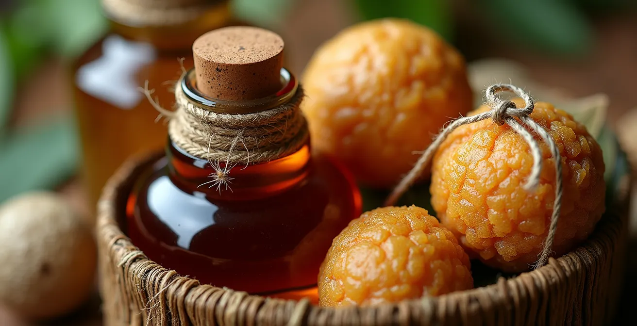Close-up of traditional Ilocano food products wrapped in banana leaves