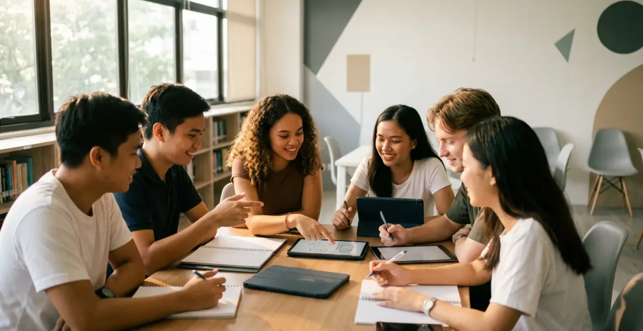 Students in a modern educational environment in Manila